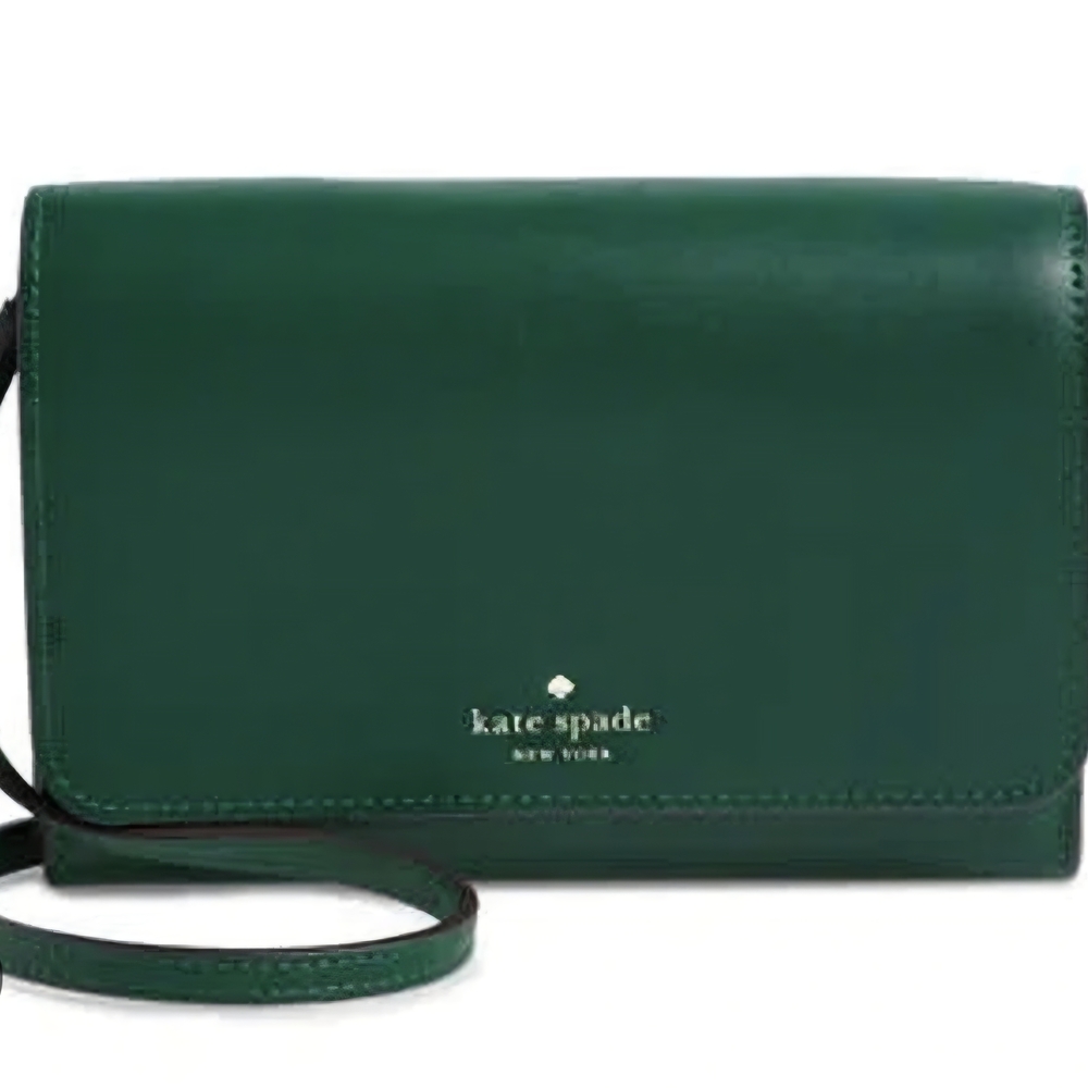 Kate Spade Perry Wallet On A String In Deep Jade
